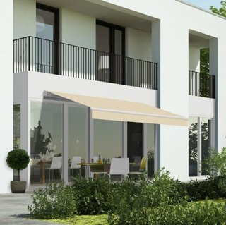 Toldo Aluminio Blanco tela Beige  2.95x2