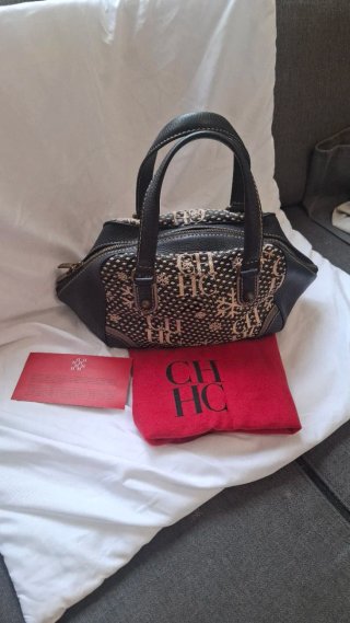 Bolso original Carolina Herrera Beige/Negro