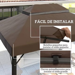 Toldo Recambio 4x3 Doble Techo UPF30+ Color Crema