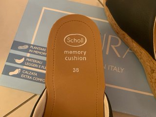 Ciabatte Scholl Aura Beige/Nero - Tg 38