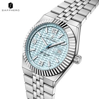 Reloj Sapphero Hombre Esfera Azul Acero