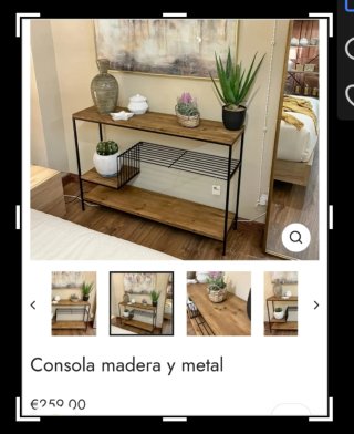 Banco y mesa de madera para entrada o pasillo