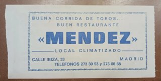 Entradas Toros Toledo 1985 - Pareja Asiento