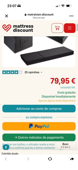 Colchão duplo dobrável CloudComfort