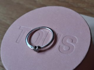 Anillo Tous Corazón Oro Blanco y Diamantes