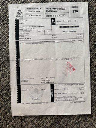 Papeles de barco solo documentación