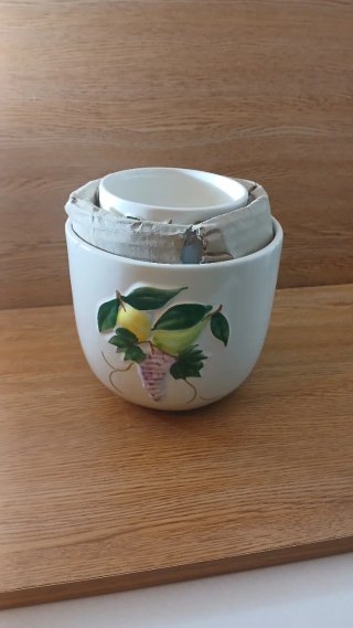 Conjunto 3 Vasos Loiça Vintage Frutas