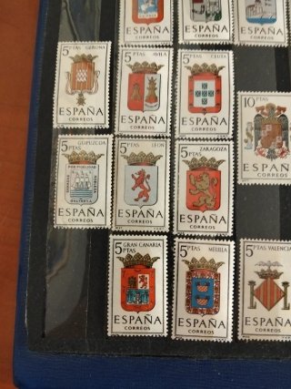 21 Sellos España Escudos Provincias Años 60ć