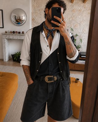 Camisa Vintage Color Block 80s