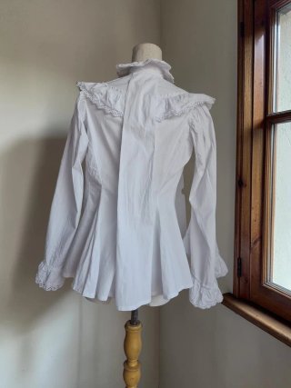 Blusa antigua años 20 de algodón y encaje
