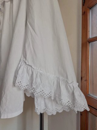 Blusa antigua años 20 de algodón y encaje