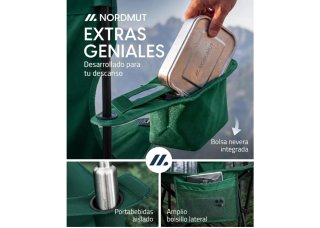 Silla Camping Plegable NORDMUT Verde