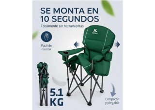 Silla Camping Plegable NORDMUT Verde