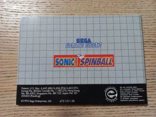 Manual Sonic Spinball Game Gear Sega