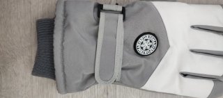 Guantes de Invierno Grises y Blancos