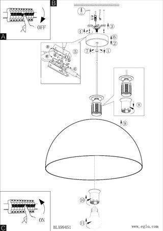 Lámpara Colgante Eglo Gaetano XXL 53cm