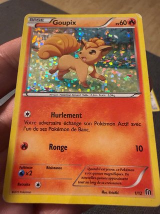 Carta Pokémon vulpix mc donalds em frances