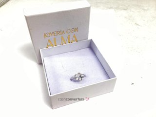 anillo plata 925mm con piedra con circonita