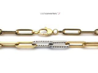 cadena oro 18k con circonita 30cm