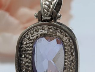 Colgante Plata con Piedra Morada