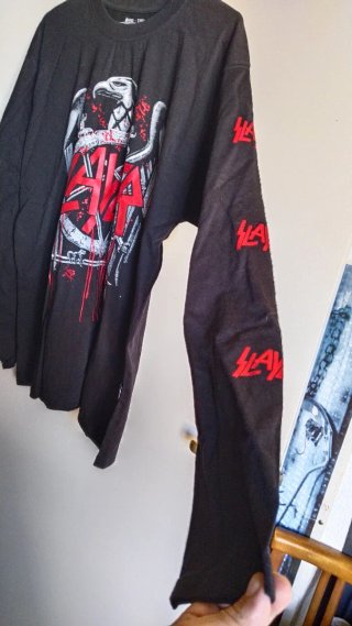 Camiseta Slayer Logo Águila Manga Larga Talla L