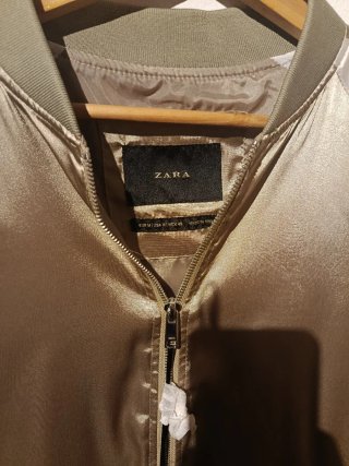Chaqueta Bomber Satén Japonesa Zara - NUEVA