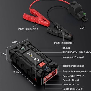 BRPOM Arrancador Coche 10000A 12V NUEVO
