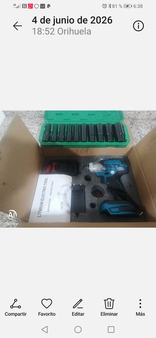 Pistola de impacto con juego de vasos