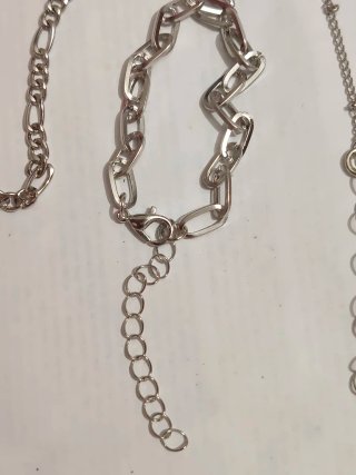 6 Pulseras Acero Inoxidable Baño Oro 18K