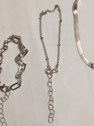 6 Pulseras Acero Inoxidable Baño Oro 18K