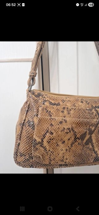 Borsa vintage Made in Italy pelle pitonata