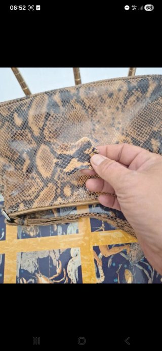 Borsa vintage Made in Italy pelle pitonata