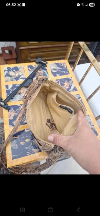 Borsa vintage Made in Italy pelle pitonata
