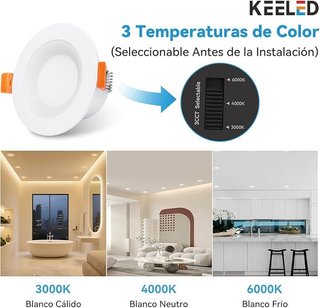 KEELED Downlight 6xLuz LED Techo Empotrable 6W