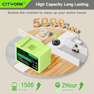 CITYORK batería 5000mAh 14,4V Roomba J5-7 I8 I3