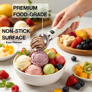 WARMFORWEL Cuchara Helado Eléctrica 2 niv USB‑C