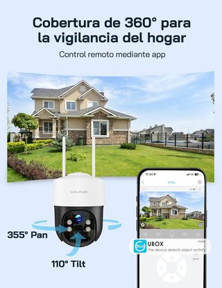 WOLFANG WT06 cámara 4G Exterior solar 2.5K SD 32GB