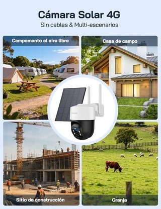 WOLFANG WT06 cámara 4G Exterior solar 2.5K SD 32GB