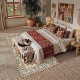 PURECOZY Alfombra Vintage 160x230cm Pelo Corto
