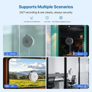 AKINGUAR C693 Cámara Ventana 3MP 2K WiFi 2.4-5GHz