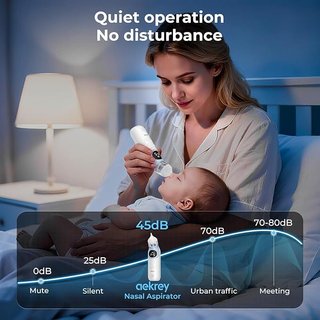 AEKREY aspirador nasal 5 niveles USB 4 boquillas