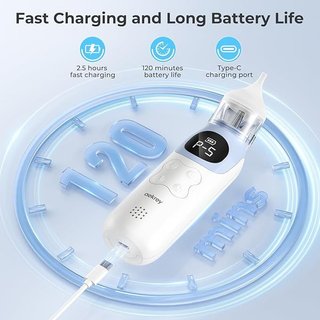 AEKREY aspirador nasal 5 niveles USB 4 boquillas