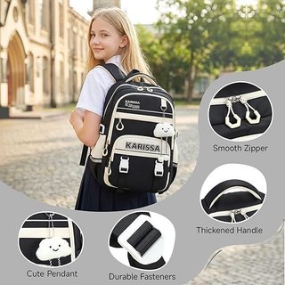 Amythe mochila Niña 22L 15.6'' ligera Oxford Negra