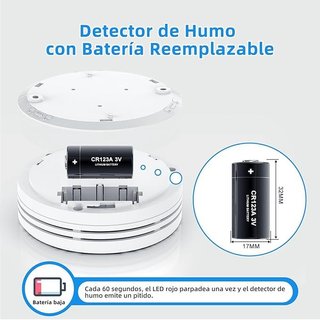 XINDUM 3x Detector de Humo con Soporte magnético