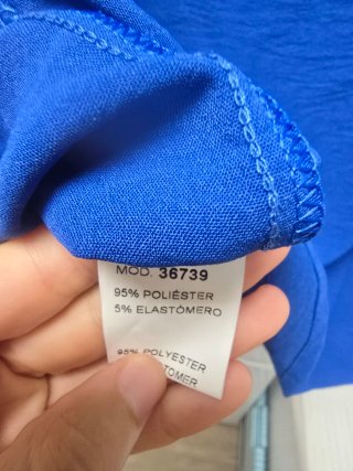 Blusa Dina & Dess azul encaje talla S