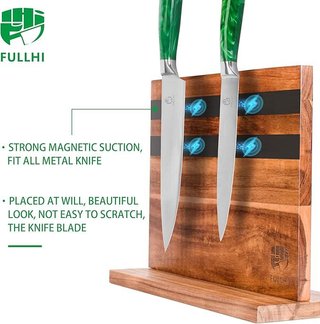 Soporte cuchillos FULLHI magnético madera