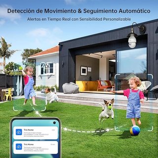 CiKiKWXO 2K 3MP Bombilla E27 Camara WiFi DUAL