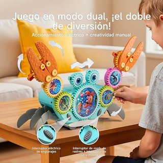 Meribbit cangrejo bebé 2 modos sensor luces música