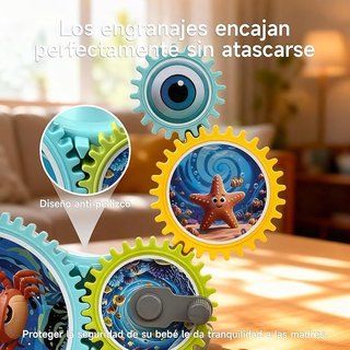 Meribbit cangrejo bebé 2 modos sensor luces música