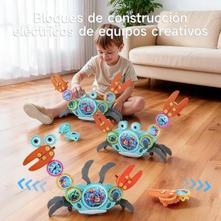 Meribbit cangrejo bebé 2 modos sensor luces música